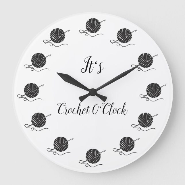 It's Crochet 0'Clock! Large Clock (Front)