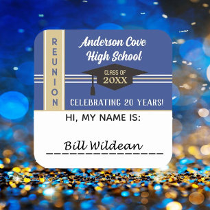 It's Customized! Class Reunion Name tag Sticker