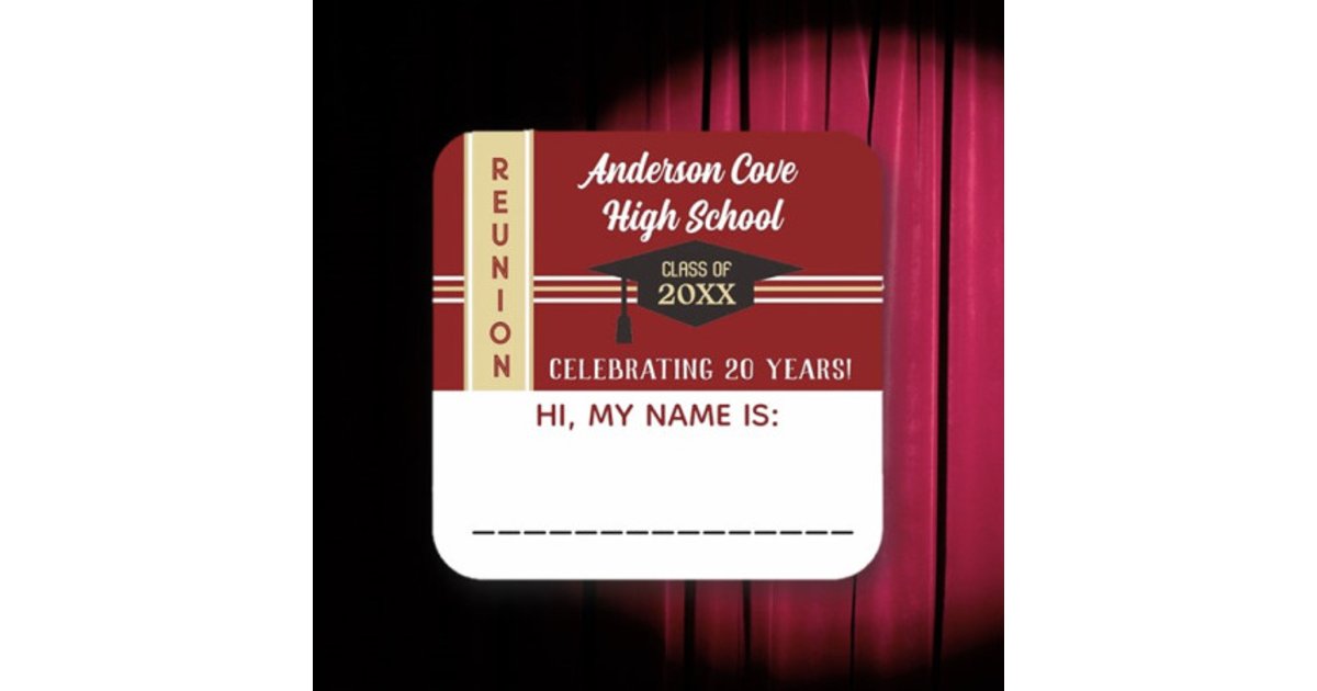 It's Customized! Class Reunion Name tag Sticker | Zazzle