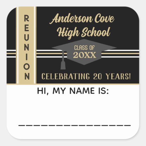 Its Customized Class Reunion Name tag Sticker