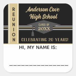 It's Customized! Class Reunion Name tag Sticker