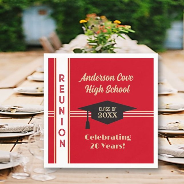 It's Customized! Trendy Class Reunion  Napkins (Creator Uploaded)