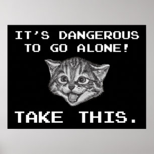 It's Dangerous To Go Alone! Take This Poster