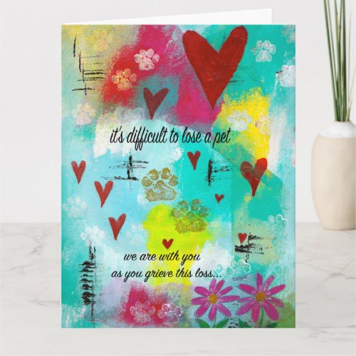 Its Difficult to Lose a Pet _ Pet Sympathy Card