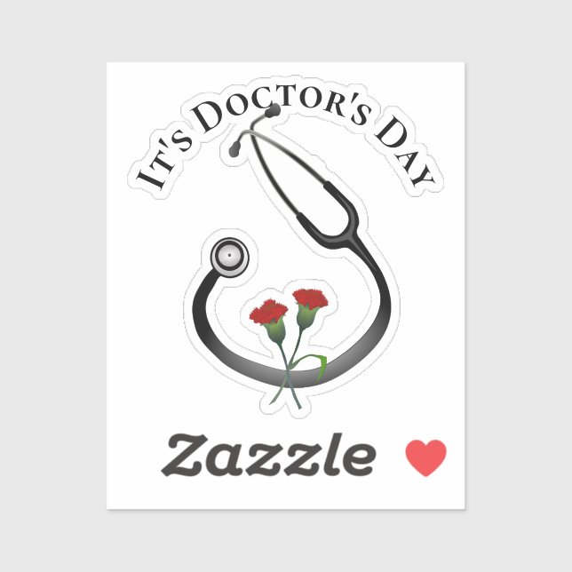 It's Doctor's Day Stethoscope  Sticker (Sheet)