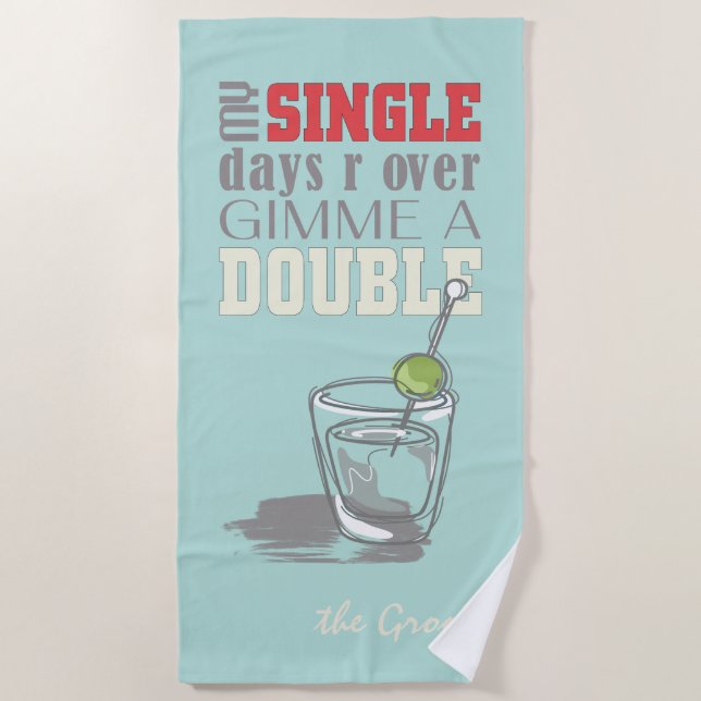It's Doubles Time Red ID421 Beach Towel (Front)
