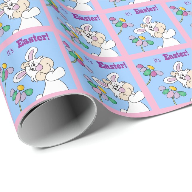 It's Easter Time Bunny Wrapping Paper (Roll Corner)
