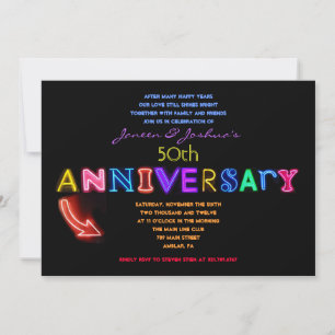 IT'S ELECTRIC! 50th Wedding Anniversary Invitation