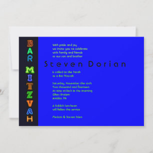 IT'S ELECTRIC Bar Bat Mitzvah Invitation