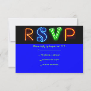 IT'S ELECTRIC Bar Bat Mitzvah RSVP Card