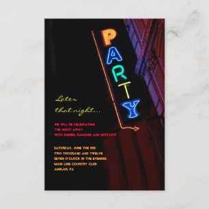 IT'S ELECTRIC! NEON SIGN Bar Mitzvah Reply Card