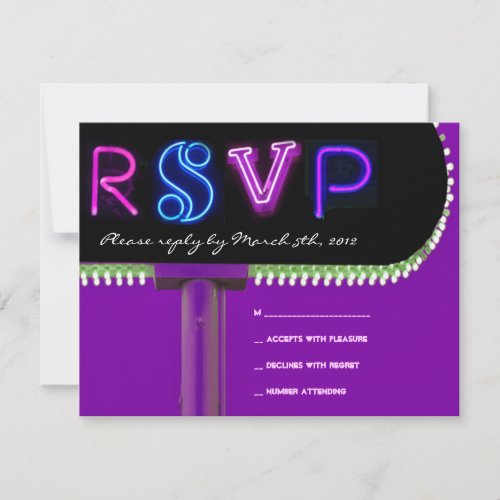 ITS ELECTRIC  NEON SIGN Sweet Sixteen Reply Card