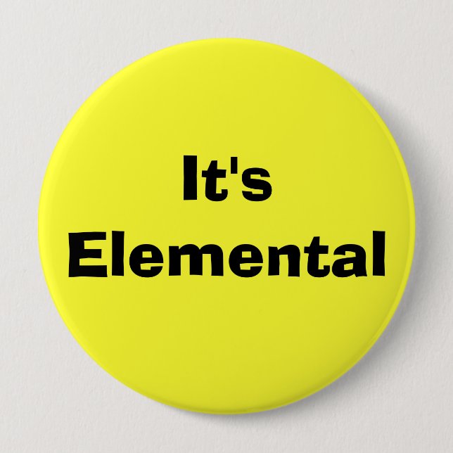 It's Elemental Button (Front)