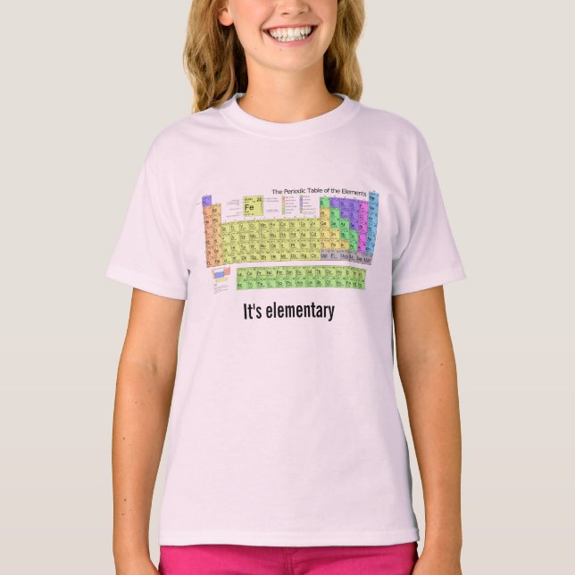 It's elementary periodic table Chemistry geek T-Shirt (Front)