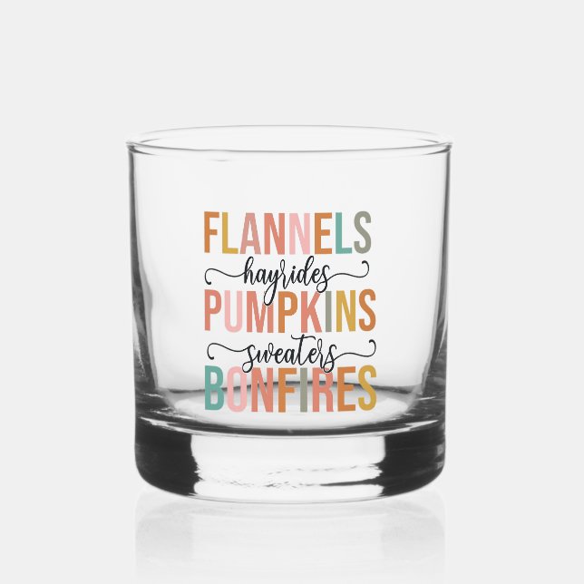 It's Fall Again Whiskey Glass (Front)