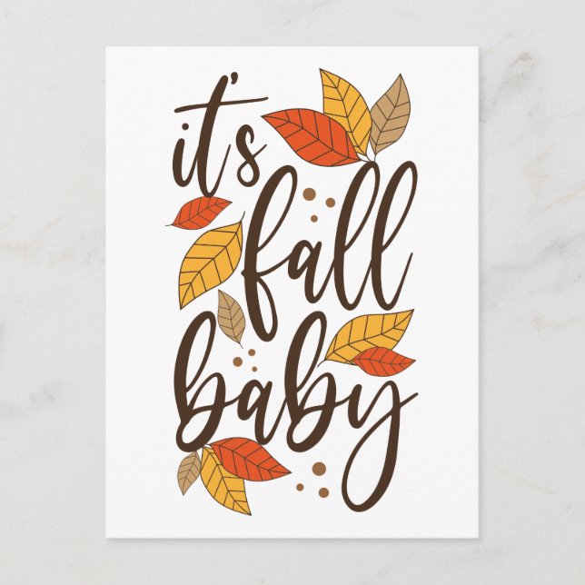 It's Fall Baby Postcard (Front)