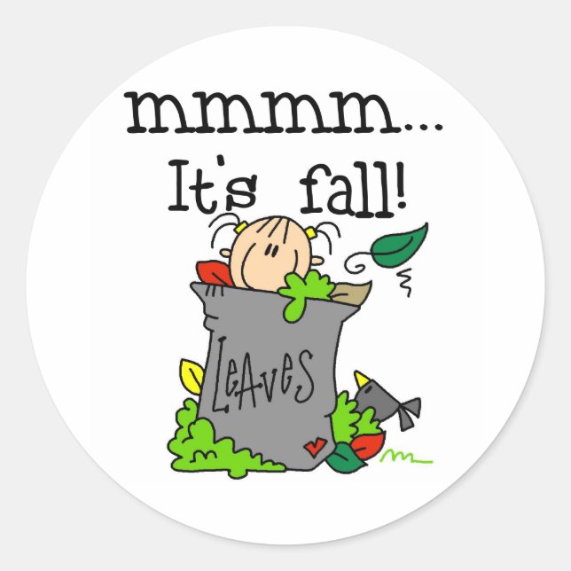 It's Fall Classic Round Sticker (Front)