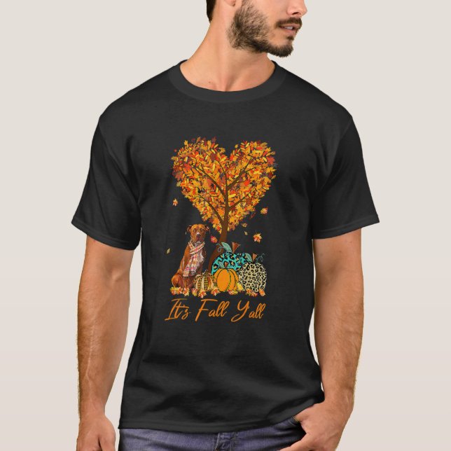 It's Fall Y'all American Staffordshire Terrier Dog T-Shirt (Front)