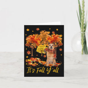 It's Fall Yall Australian Cattle Dog Tree Pumpkin Card