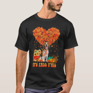 It's Fall Y'all Beagle Dog Pumpkin Autumn Tree Tha T-Shirt
