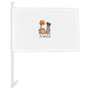 It's Fall Y'all Border Collie Pumpkin Dog Autumn H Car Flag