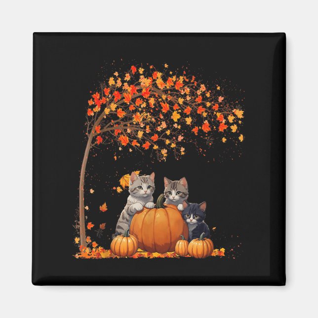 It's Fall Y'all Cat Leaf Fall Tree Hello Autumn Th Magnet (Front)