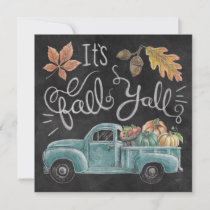 It's Fall Y'all - Chalkboard Truck Holiday Card