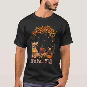 It's Fall Y'all Chihuahua Bike Pumpkin Spice Autum T-Shirt