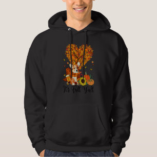 It's Fall Y'all Corgi Dog  Thanksgiving Halloween Hoodie
