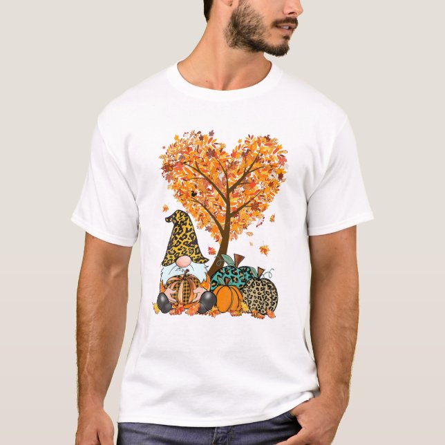 It's Fall Y'all Cute Gnomes Pumpkin Autumn Tree Fa T-Shirt (Front)