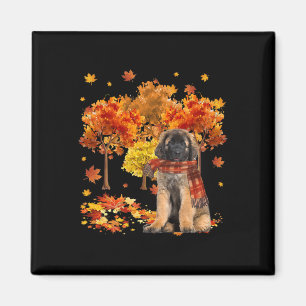 It's Fall Y'all Cute Leonberger Autumn Tree Fall L Magnet
