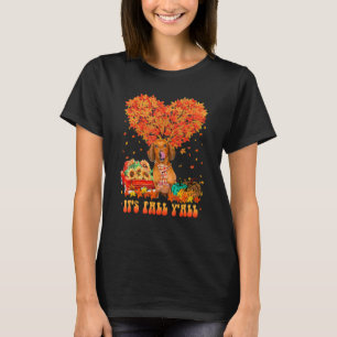 It's Fall Y'all Dachshund Dog Pumpkin Autumn Tree T-Shirt