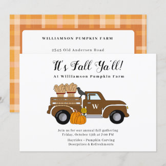 It's Fall Ya'll Fall Party Invitation