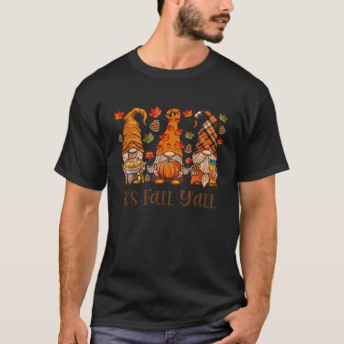Its Fall Yall Gnome Autumn Gnomes Pumpkin Spice Se T_Shirt