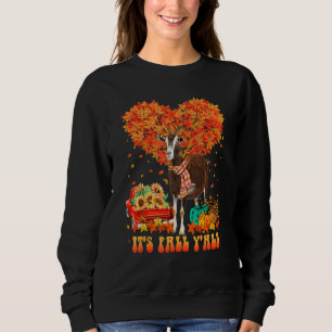 It's Fall Y'all Goat Pumpkin Autumn Tree Fall Than Sweatshirt