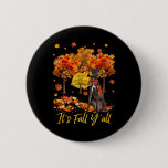 It&#39;s Fall Y&#39;all Greyhound Dog Tree Pumpkin Fall Au Button