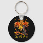 It&#39;s Fall Y&#39;all Greyhound Dog Tree Pumpkin Fall Au Keychain