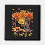 It&#39;s Fall Y&#39;all Greyhound Dog Tree Pumpkin Fall Au Magnet