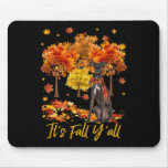 It&#39;s Fall Y&#39;all Greyhound Dog Tree Pumpkin Fall Au Mouse Pad