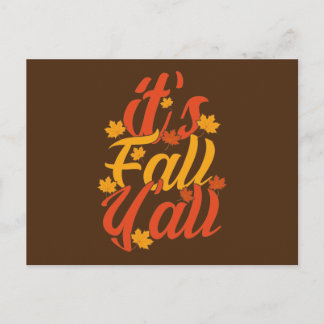Its Fall Yall,It's Fall Y'all Autumn Greeting Card