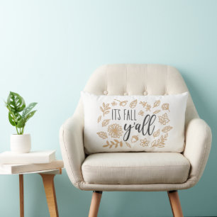It's Fall Y'all Lumbar Pillow