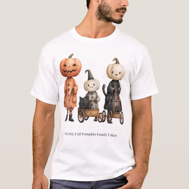 It's FALL Y'all Pumpkin Family T-Shirt (Front)