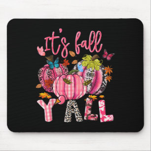 It's Fall Y'all Pumpkins Nk Ribbon Breast Cancer A Mouse Pad