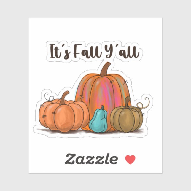 It's Fall Y'all Pumpkins Sticker (Sheet)