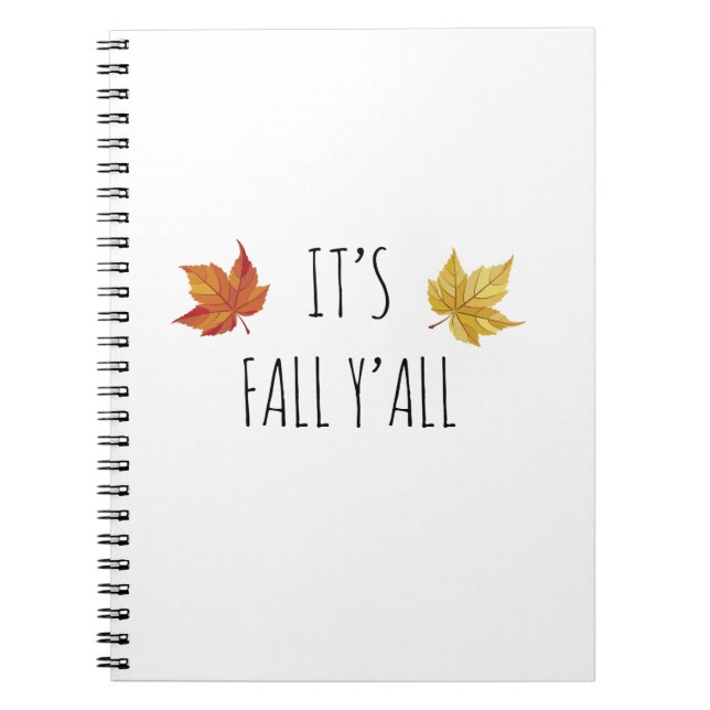 It's Fall Y'all Rae Dunn Inspired Font Fall Notebook (Front)