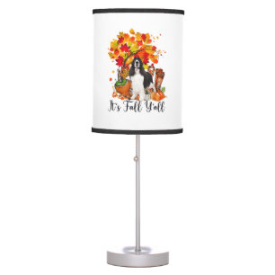 It's Fall Y'all Springer Spaniel Dog Halloween Tha Table Lamp