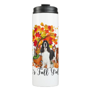It's Fall Y'all Springer Spaniel Dog Halloween Tha Thermal Tumbler