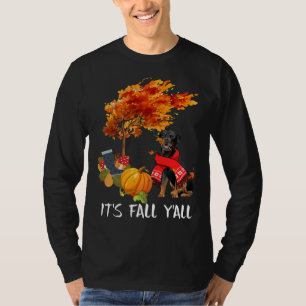 Its Fall Yall Tee Rottweiler Dog Autumn Halloween