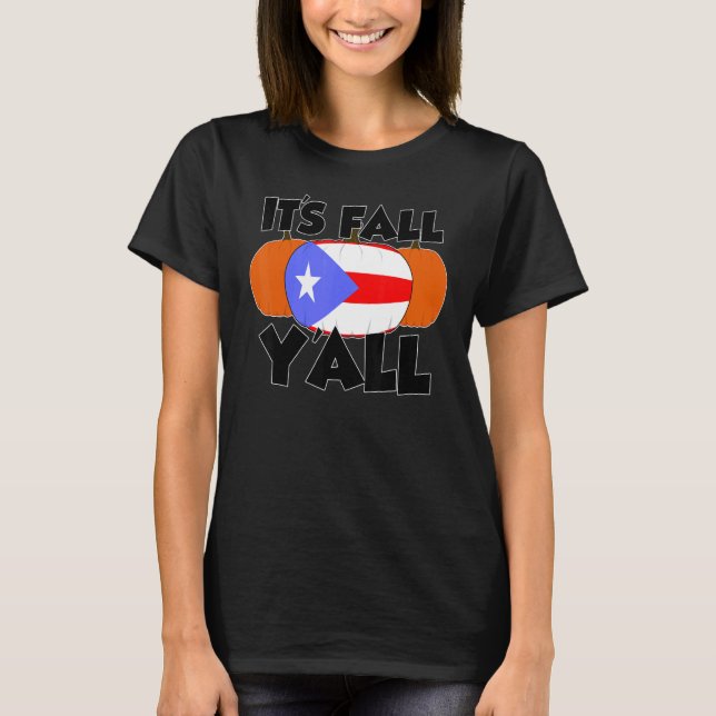 It's Fall Y'all Thanksgiving Pumpkin Texas T-Shirt (Front)