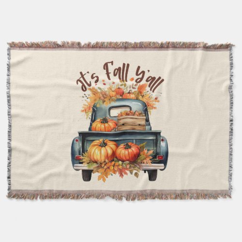 Its Fall Yall Throw Blanket